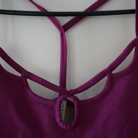Free People Moonshadow Yoga Sports Bra Fuchsia - Picture 2 of 4